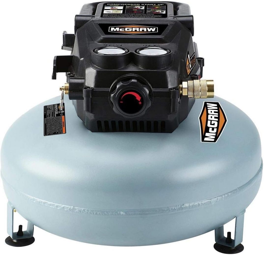 3 Gallon 1/3 HP 110 PSI Oil-Free Pancake Air Compressor