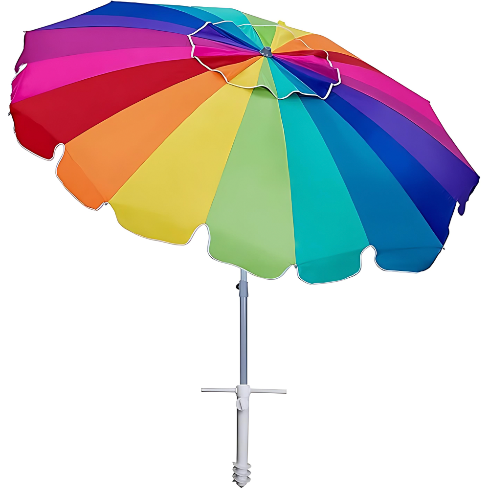 AMMSUN 7.5ft Heavy Duty Beach Umbrella