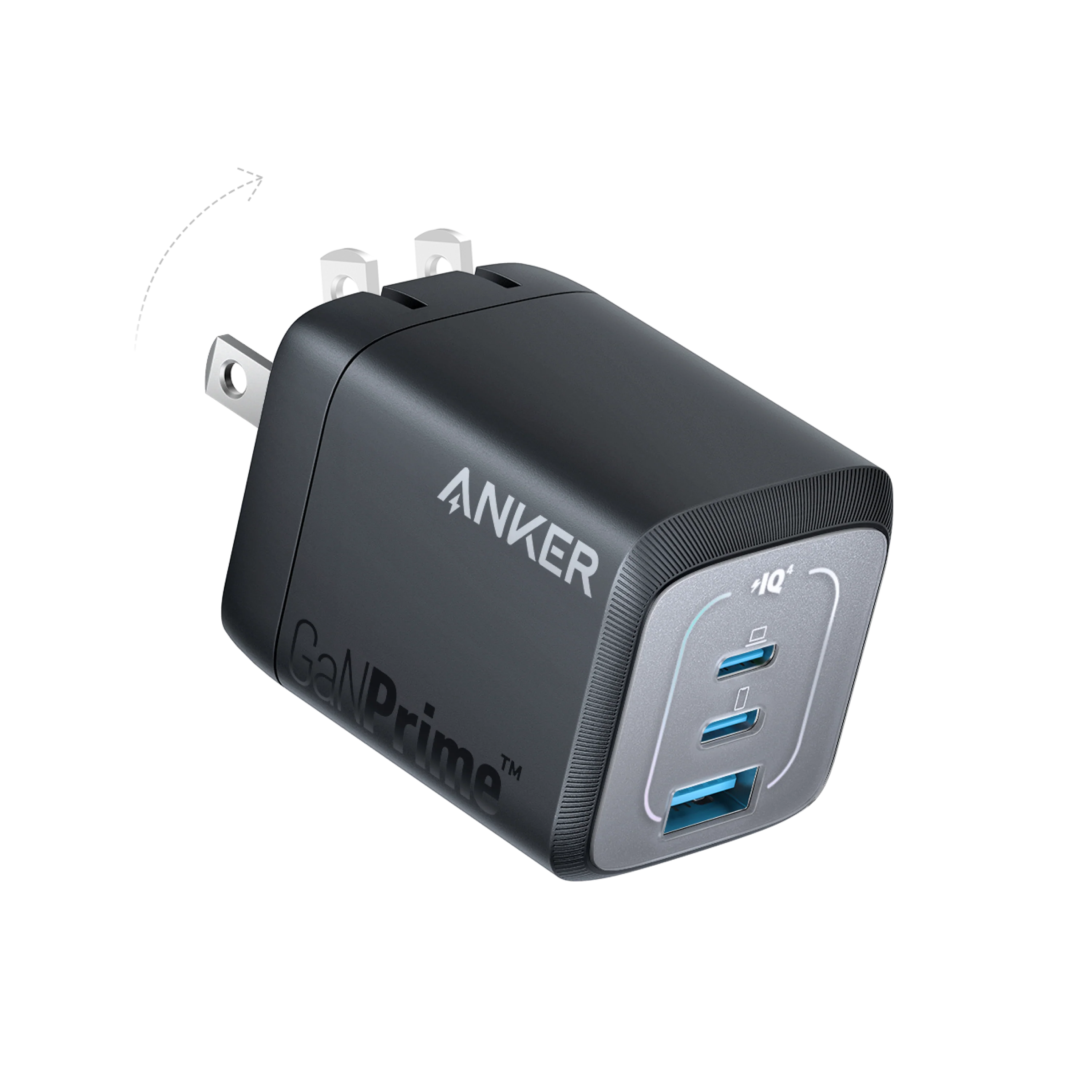 Anker USB Charger Block,67W GaN Wall Charger,3-Port Compact Fast Charging Phone