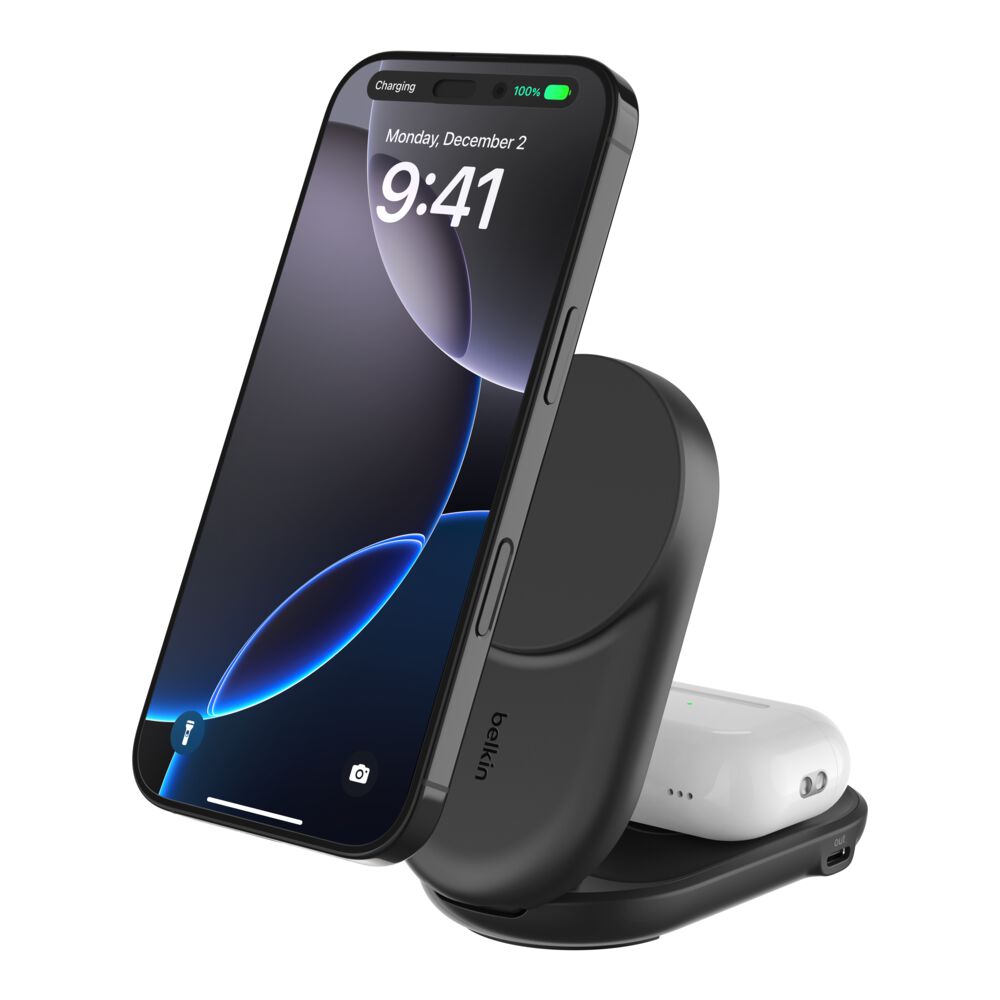 Belkin UltraCharge 2-in-1 Foldable Magnetic Wireless Charger (Qi2 25W)