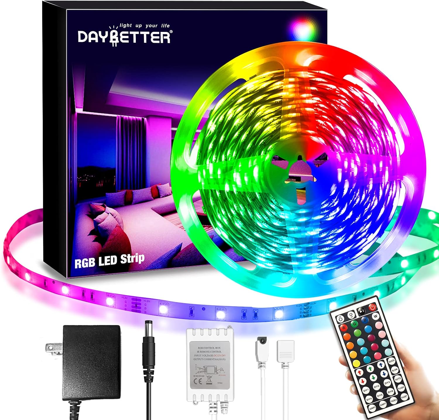 DAYBETTER RGB LED Strip Lights 20ft