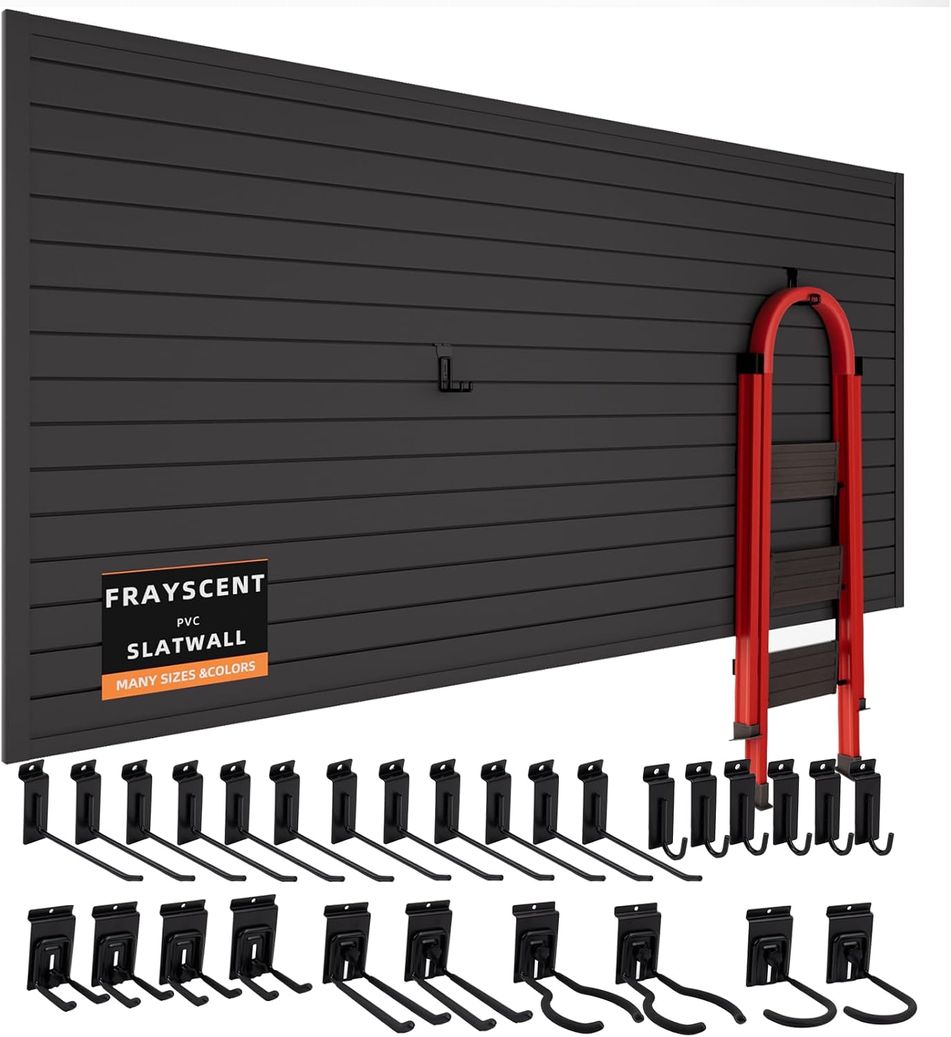 FRAYSCENT Slat Wall Paneling Garage Wall Organizer, Slatwall Panels Garage Tool
