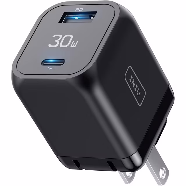 INIU Mini USB C Charger, 30W GaN Fast Charging ETL Certified Wall Adapter Block