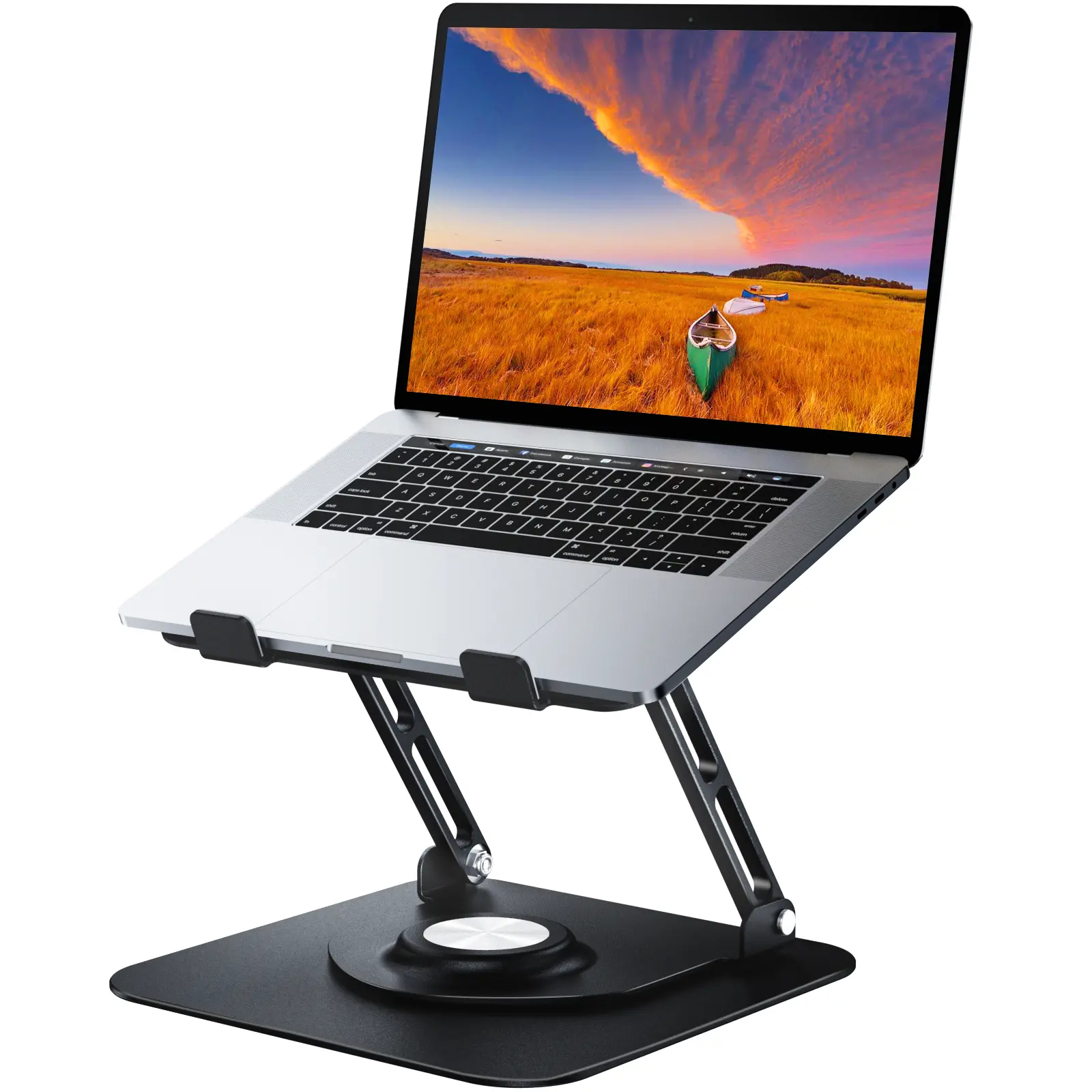 JOYEKY Laptop Stand for Desk, Adjustable Computer Stand with 360° Rotating Base,