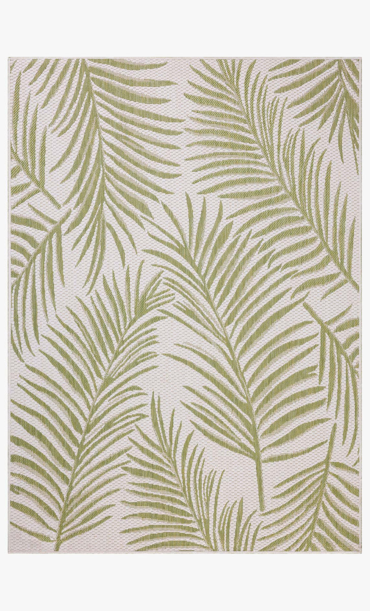 Loloi II Easton ESN-06 Ivory/Green Reversible Indoor/Outdoor Rug