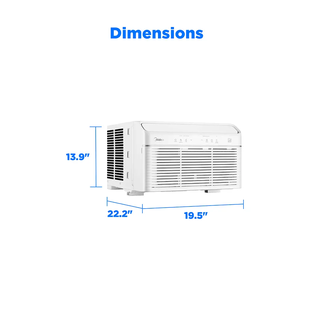 Midea MAW08HV1CWT 8,000 BTU Smart Inverter Window AC