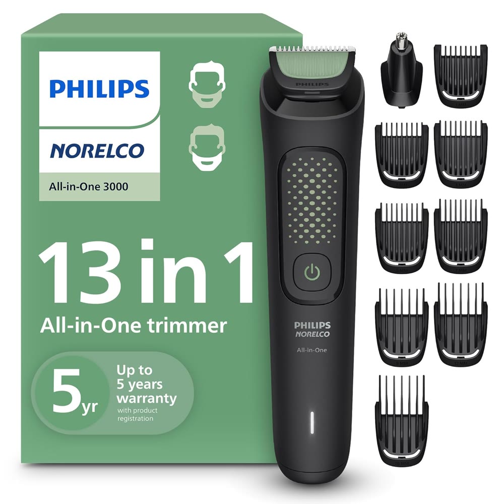 Norelco Philips All-in-One 3000 Series 13 in 1 Trimmer for Men, Beard Trimmer &a