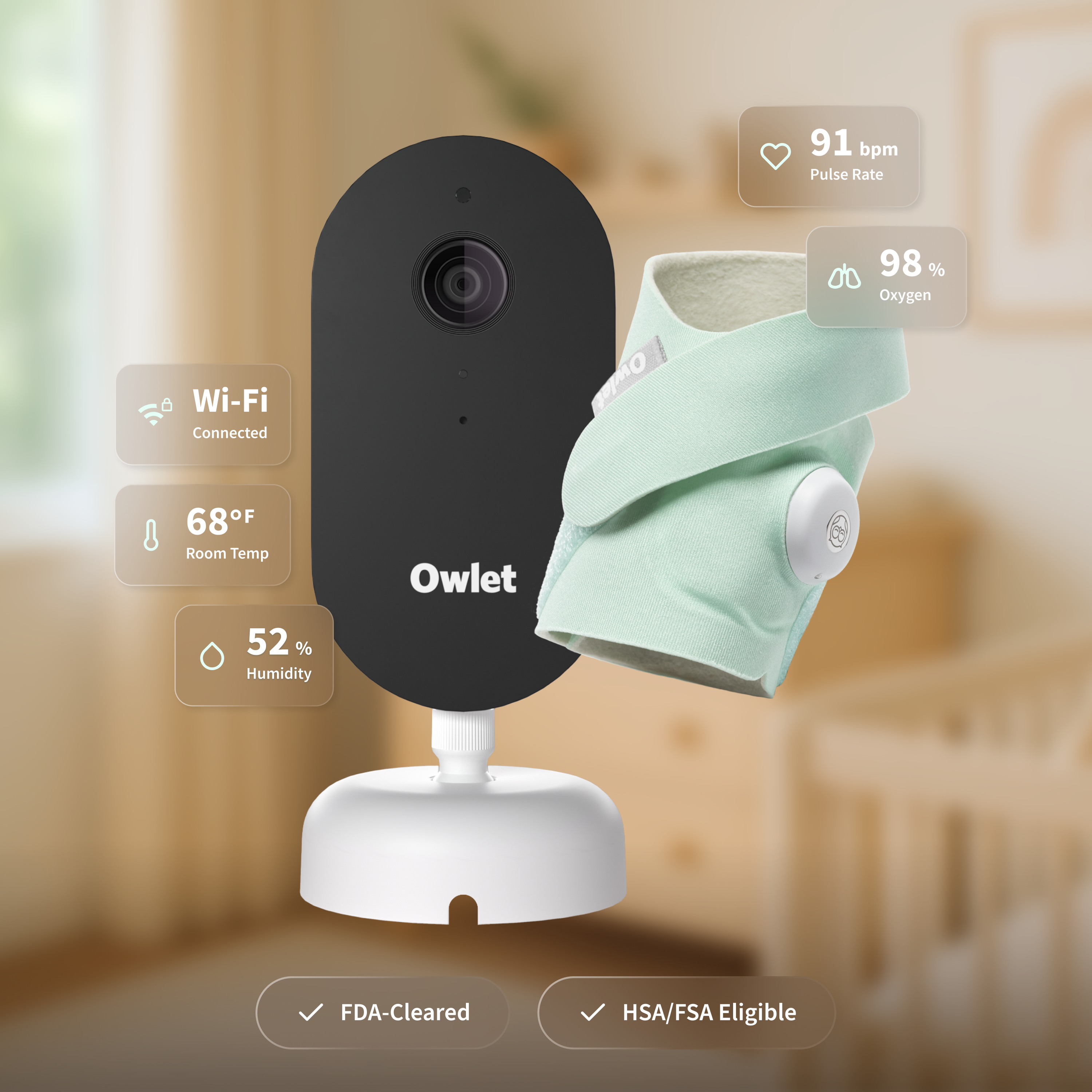 Owlet Dream Duo 3 Smart Baby Monitor