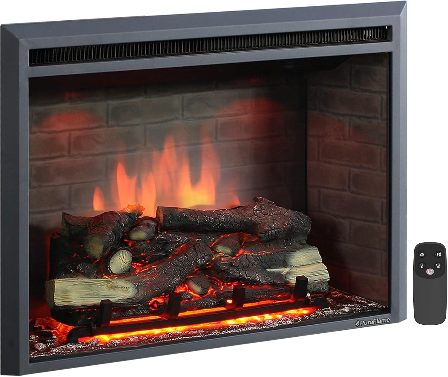 PuraFlame Western 33-inch Electric Fireplace Insert