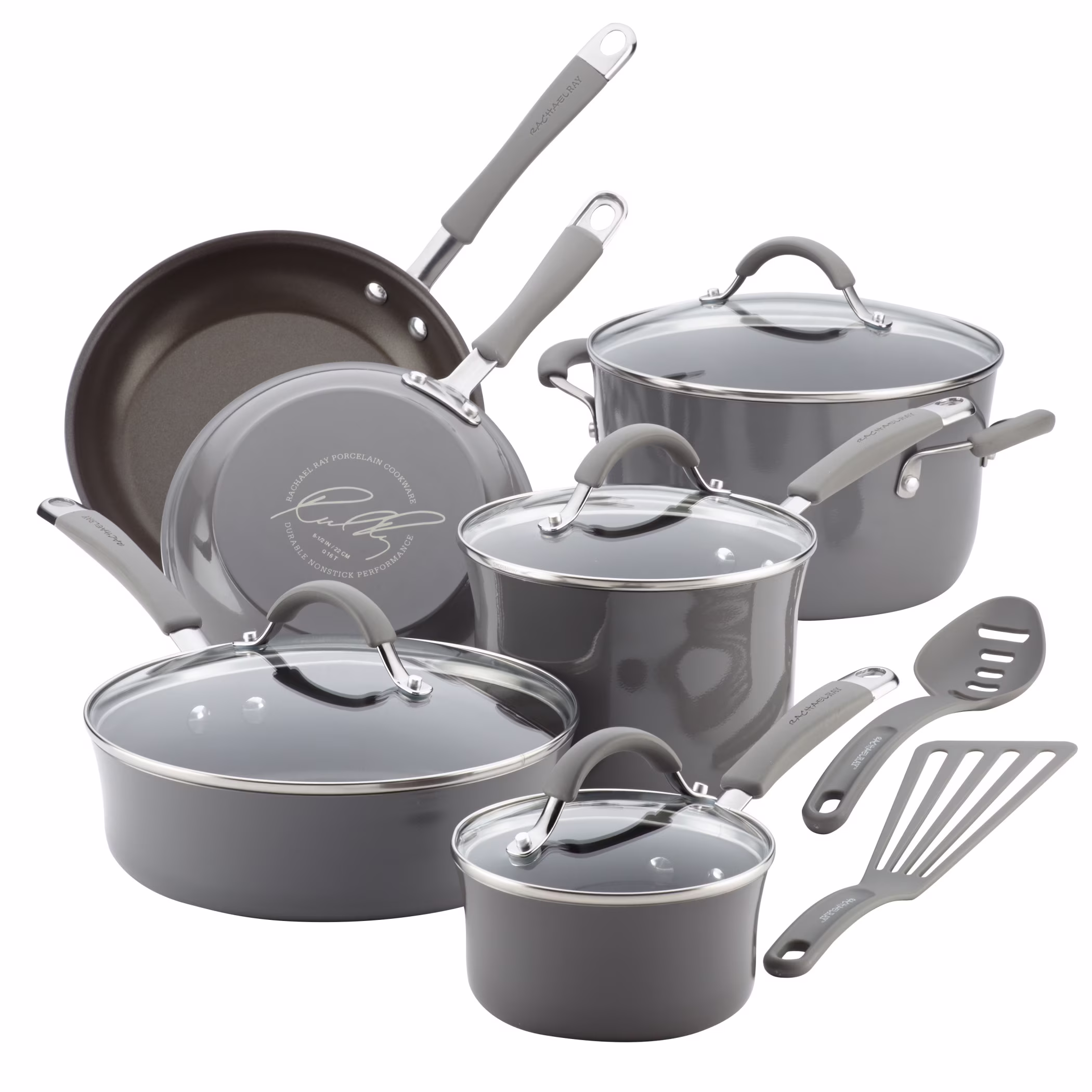 Rachael Ray Cucina Hard Enamel Nonstick 12 Piece Cookware Set