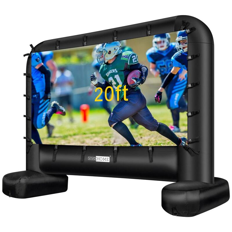 20 ft Outdoor Projector Screen - Supports Front and Rear Projection - Includes I