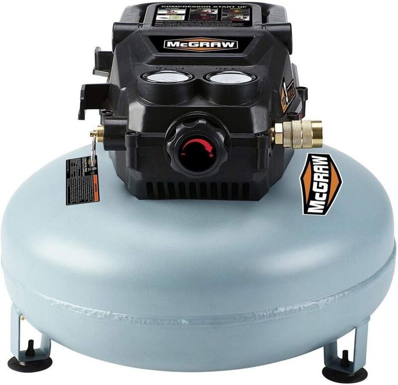3 Gallon 1/3 HP 110 PSI Oil-Free Pancake Air Compressor