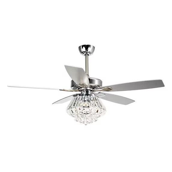 52 Inch DC Chrome Fan with Matte Silver Blades and Remote