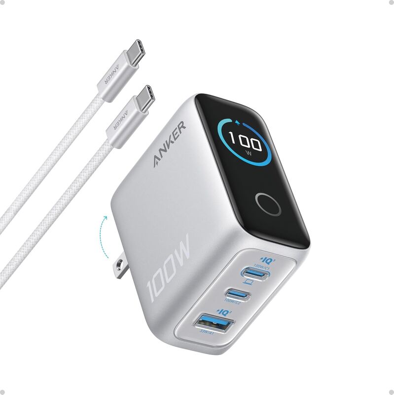 Anker 100W Ultra-Compact 3-Port GaN USB-C Charger