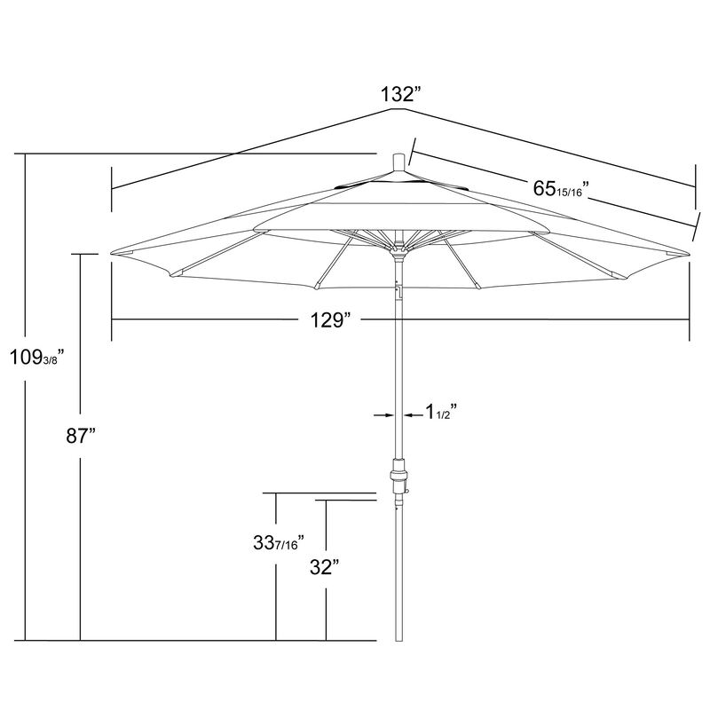 California Umbrella Sun Master 11' Market Umbrella