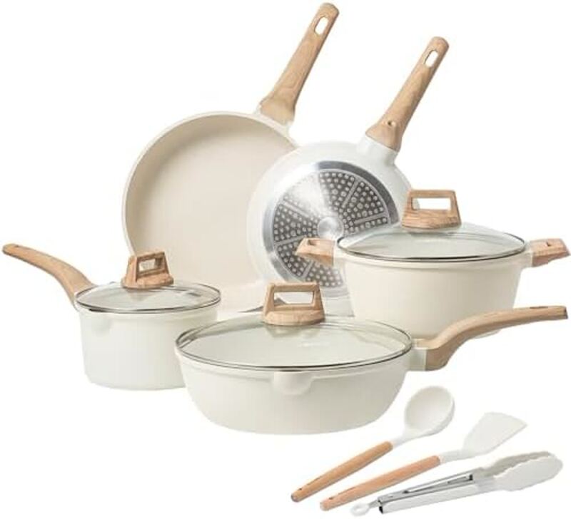 Carote 11 Piece Nonstick Pots and Pans Set Granite Stone