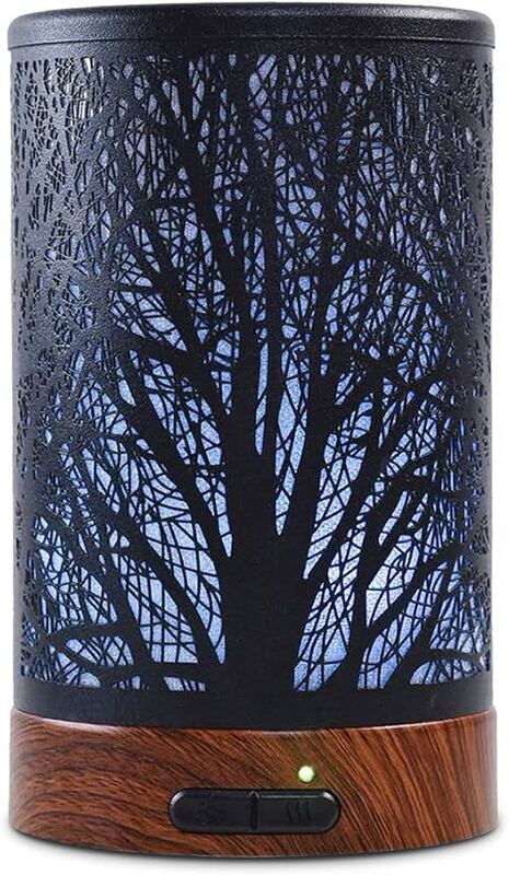 EQUSUPRO Essential Oil Diffuser 150ml Black Metal Aromatherapy Oil Diffuser Ultr