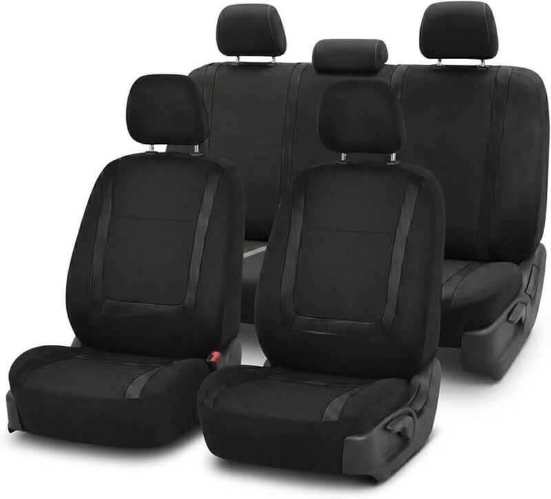 FH Group Universal Fit Microfiber Fabric Seat Cover Set