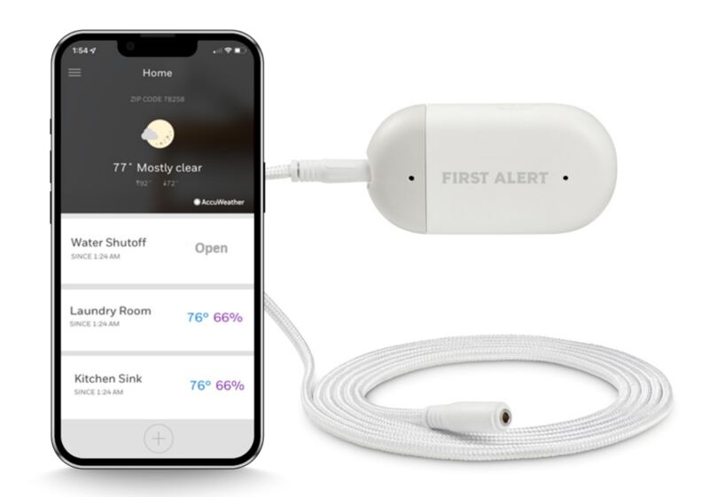 First Alert L1 Wi-Fi Water Leak and Freeze Detector