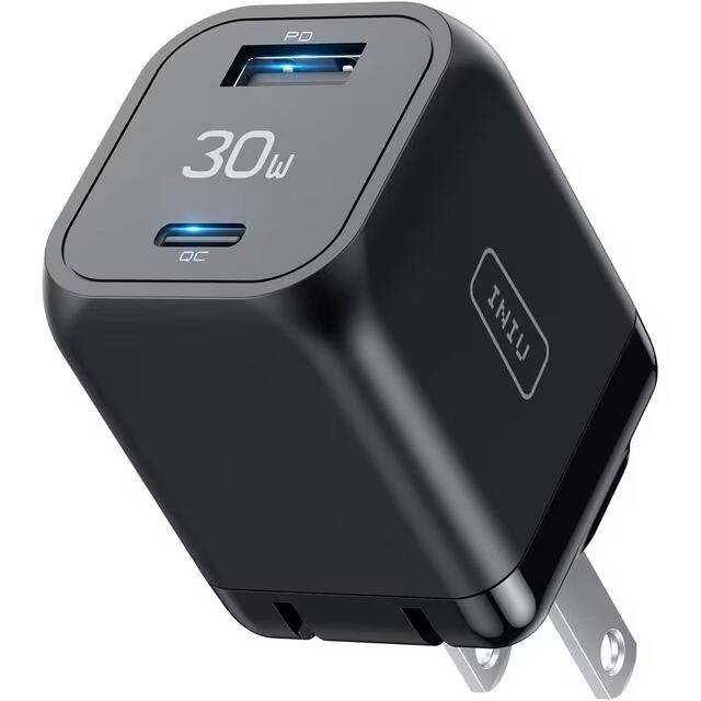 INIU Mini USB C Charger, 30W GaN Fast Charging ETL Certified Wall Adapter Block