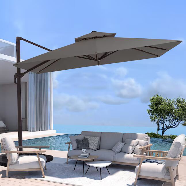 Jearey 11 Curvy Cantilever Outdoor Patio Umbrella 2