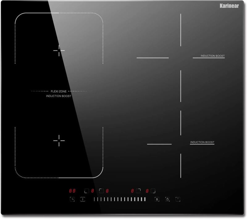 Karinear 24-Inch 4-Burner Built-In Induction Cooktop (7400W, KNI-603S1)