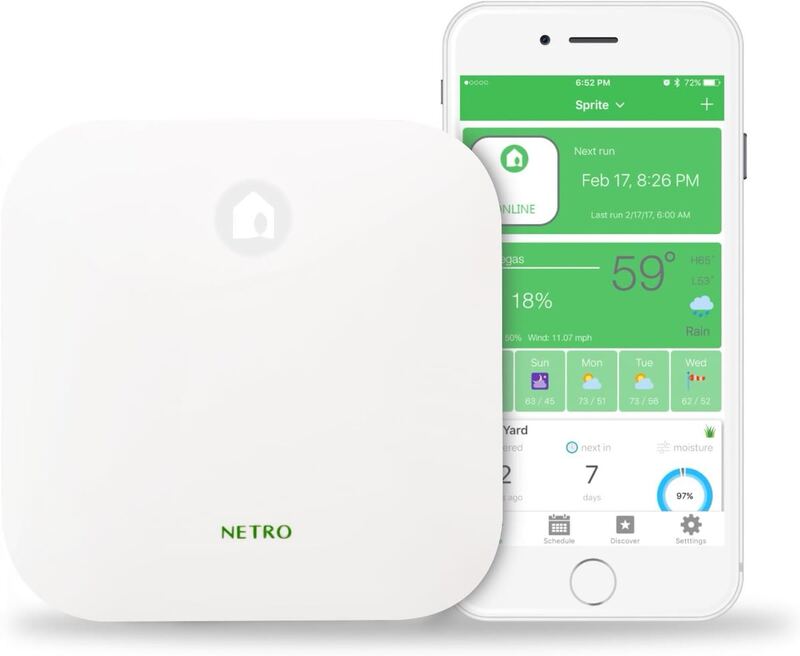 Netro Smart Sprinkler Controller 6 Zones Sprinkler Timer App-Based Irrigation Co