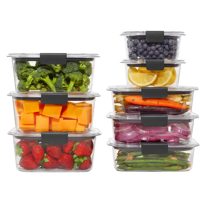 Rubbermaid Brilliance Plastic Food Storage Container Set