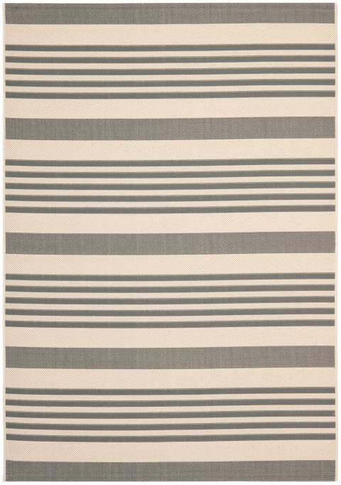 Safavieh Courtyard CY6062-236 Grey/Bone Striped Indoor/Outdoor Rug (9' x 12')