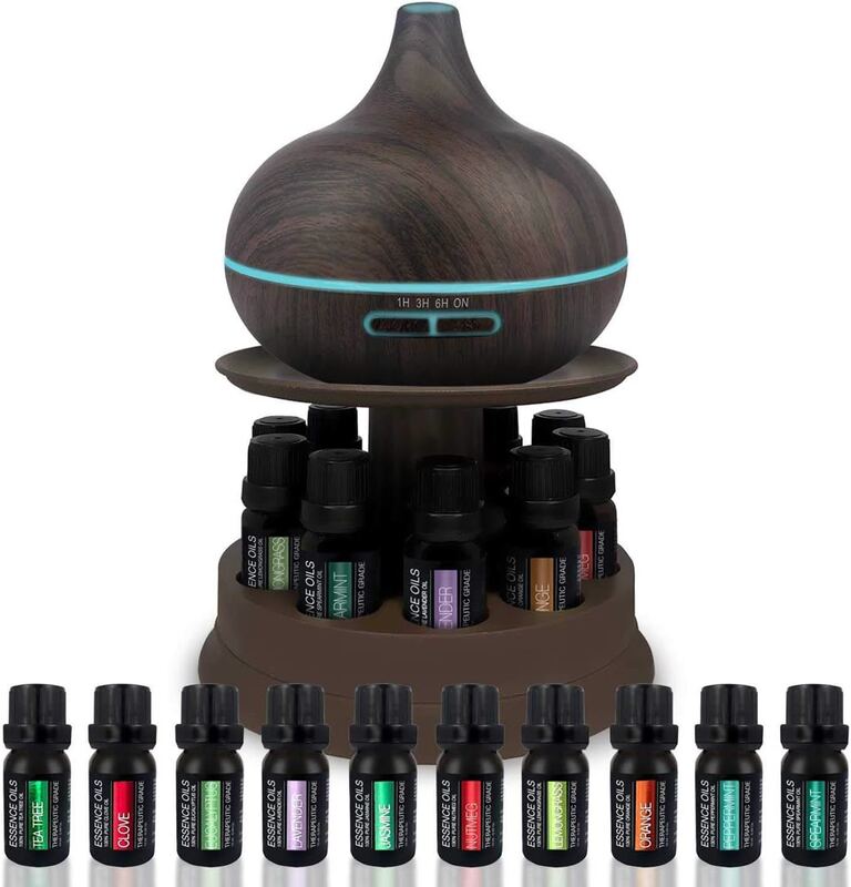 Ultimate Aromatherapy Diffuser &amp; Essential Oil Set - Ultrasonic Top 10 Oils