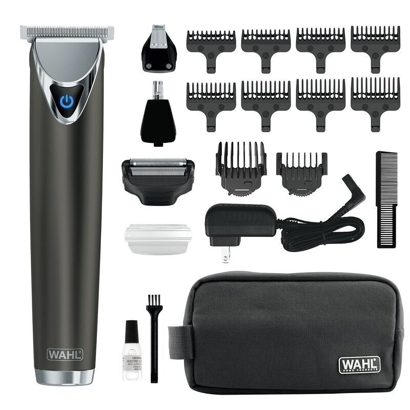 WAHL USA Stainless Steel Lithium Ion 2.0+ Slate Beard Trimmer for Men - Electric